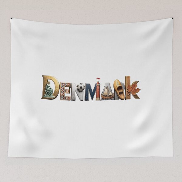 Item preview, Denmark Heritage Typography – Danish Icons Travel Design designed and sold by VladisWorld.