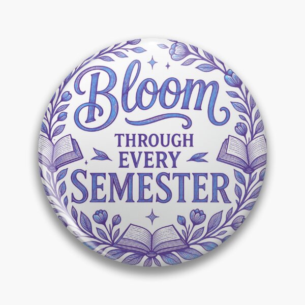 Item preview, Bloom Through Every Semester Academic Periwinkle Cross-Hatch designed and sold by TrinovaCreates.