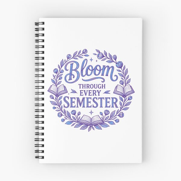 Item preview, Bloom Through Every Semester Academic Periwinkle Cross-Hatch designed and sold by TrinovaCreates.