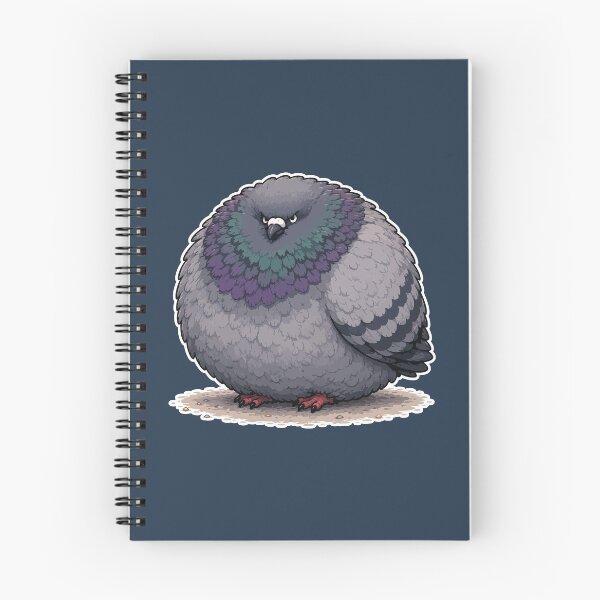 Item preview, Angry Round Pigeon Sticker – Grumpy Fat Bird Cartoon designed and sold by SimplePoDesign.
