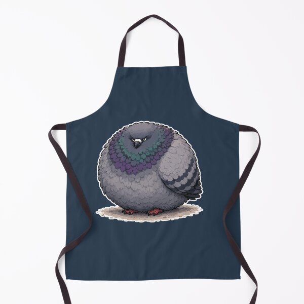 Item preview, Angry Round Pigeon Sticker – Grumpy Fat Bird Cartoon designed and sold by SimplePoDesign.
