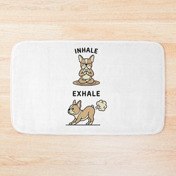 Item preview, Funny French Bulldog Yoga Meditation Fart Comic designed and sold by SiarheiYur.