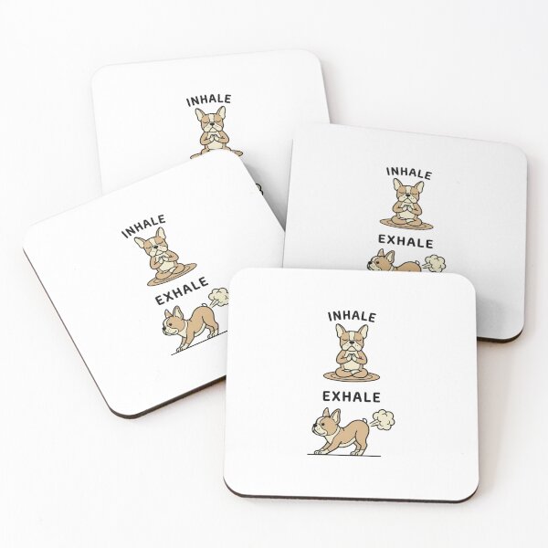 Item preview, Funny French Bulldog Yoga Meditation Fart Comic designed and sold by SiarheiYur.