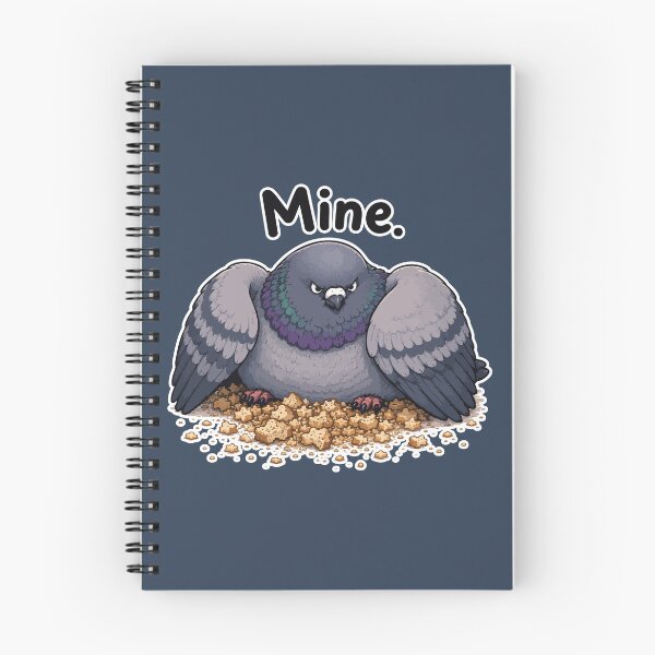 Item preview, Mine Funny Pigeon Sticker – Angry Bird Guarding Bread Crumbs designed and sold by SimplePoDesign.