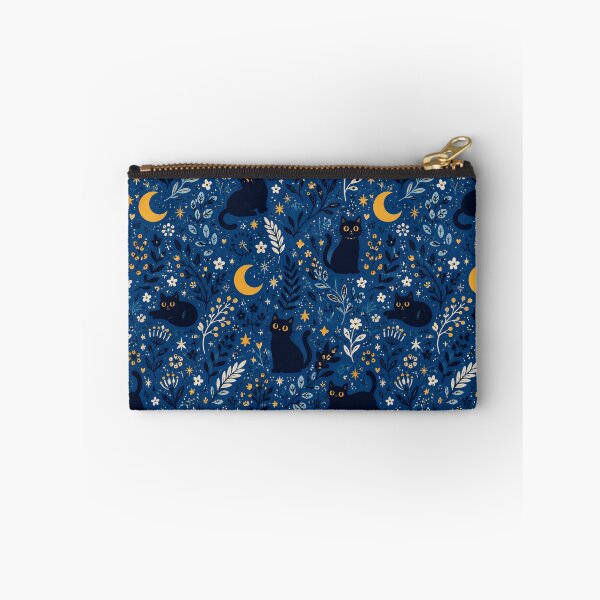 Item preview, Black Cats Moonlit Botanical Night Pattern designed and sold by Moizento.