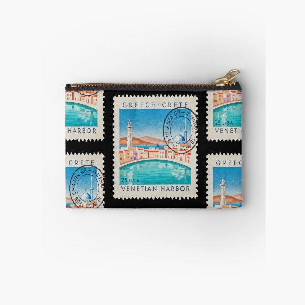 Item preview, Chania Crete Venetian Harbor Lighthouse Postage Stamp Sticker designed and sold by stickercuffs.