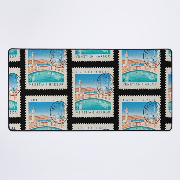 Item preview, Chania Crete Venetian Harbor Lighthouse Postage Stamp Sticker designed and sold by stickercuffs.