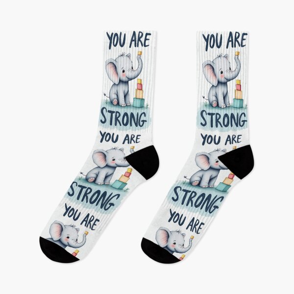 Item preview, You Are Strong - Cute Elephant Stacking Blocks Kids Affirmation designed and sold by By Nayla.