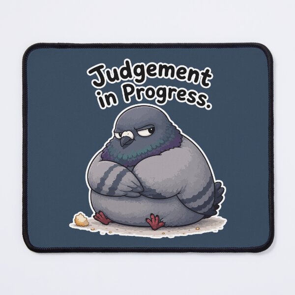 Item preview, Judgement in Progress Funny Pigeon Sticker – Grumpy Bird Humor designed and sold by SimplePoDesign.