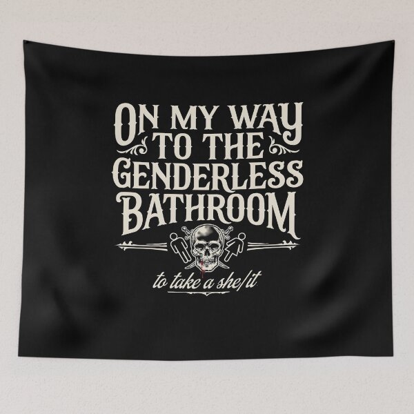 Item preview, On My Way to The Genderless Bathroom to Take a She/It Bold Sarcastic Humor designed and sold by Redgiant87x.