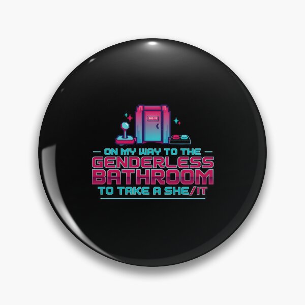 Item preview, On My Way to The Genderless Bathroom to Take a She/It Internet Humor Pun designed and sold by Redgiant87x.