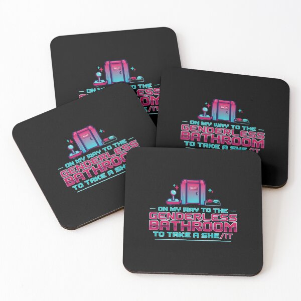 Item preview, On My Way to The Genderless Bathroom to Take a She/It Internet Humor Pun designed and sold by Redgiant87x.