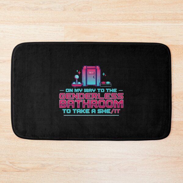 Item preview, On My Way to The Genderless Bathroom to Take a She/It Internet Humor Pun designed and sold by Redgiant87x.