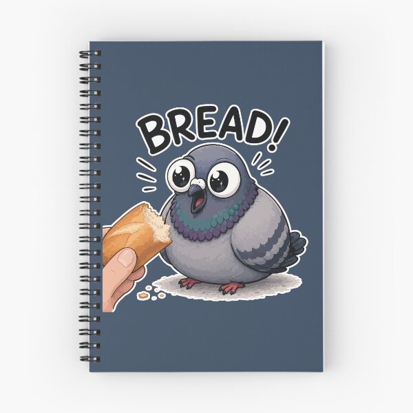 Item preview, Bread! Funny Pigeon Sticker – Excited Cartoon Bird Lover designed and sold by SimplePoDesign.