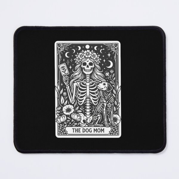 Item preview, Dog Mom Skeleton Tarot Card Floral Gothic Art designed and sold by SiarheiYur.
