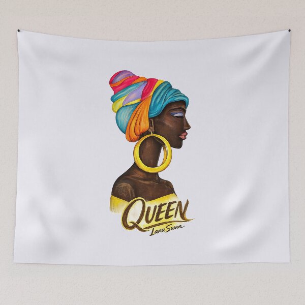 Item preview, QUEEN | African Heritage Portrait | Lavender Edition by Lana Swan designed and sold by Baroness Swan.