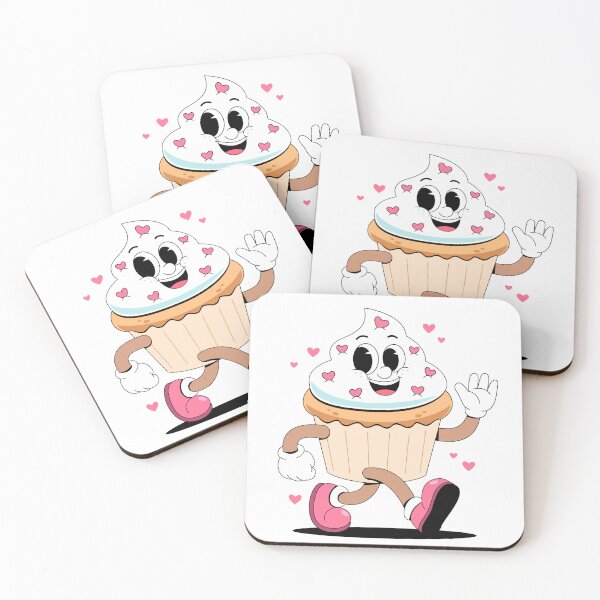 Item preview, Cute Valentine Cupcake Mascot Cartoon designed and sold by RiderSpoon.
