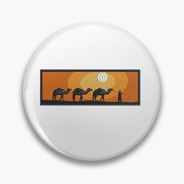 Item preview, Vintage Desert Camel Caravan Egyptian Embroidery Patch designed and sold by Jo Graphics.