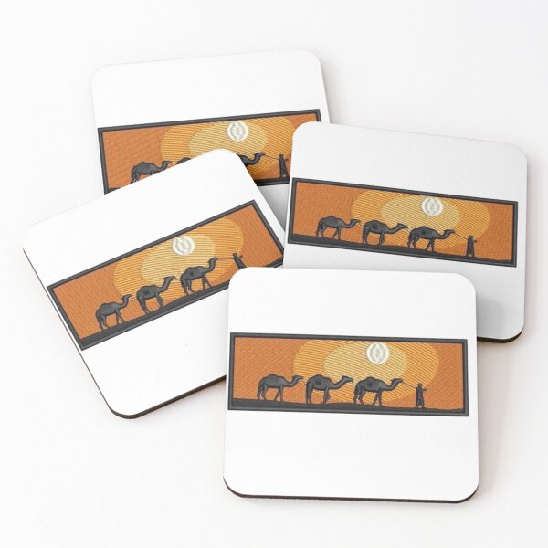 Item preview, Vintage Desert Camel Caravan Egyptian Embroidery Patch designed and sold by Jo Graphics.