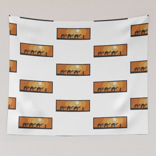 Item preview, Vintage Desert Camel Caravan Egyptian Embroidery Patch designed and sold by Jo Graphics.