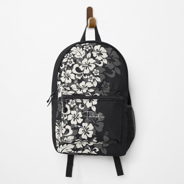 Item preview, Tifaifai Hibiscus – Black Hawaiian Floral Print designed and sold by Tahitifaifai.