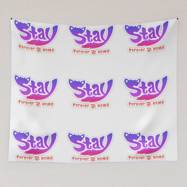 Item preview, STAY: FOREVER HOME logo designed and sold by JJNameArt.