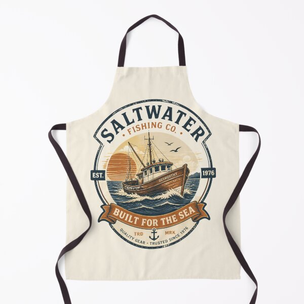 Item preview, Saltwater Fishing Co Built For The Sea designed and sold by VINTAGE BY LAMBERTINY .