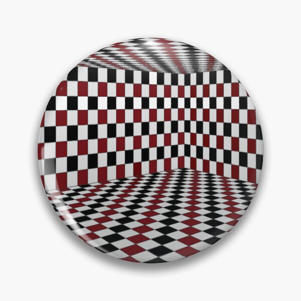 Artikelvorschau, Zimmerdesign mit rot-weiß-schwarzem Schachbrettmuster und hohem Kontrast entworfen und verkauft von TheFlyingBunny.