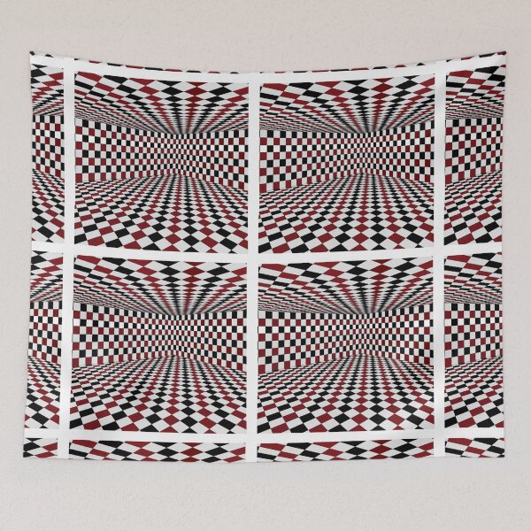 Item preview, Red White Black Checkered Room High Contrast Design designed and sold by TheFlyingBunny.