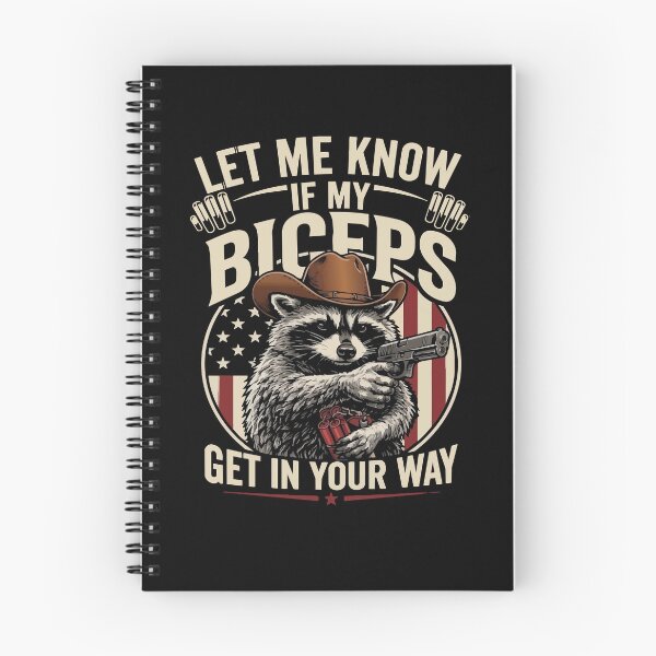 Item preview, Let Me Know If My Biceps Get in Your Way Gym Funny Raccoon designed and sold by BornBorn.
