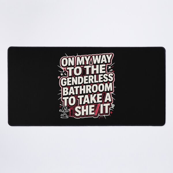 Item preview, On My Way to The Genderless Bathroom to Take a She/It Clever Pun Humor designed and sold by Redgiant87x.