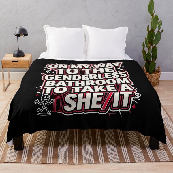 Item preview, On My Way to The Genderless Bathroom to Take a She/It Clever Pun Humor designed and sold by Redgiant87x.