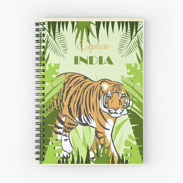 Item preview, Explore India – Tiger and Jungle Vintage Art designed and sold by MarkedArtPrints.