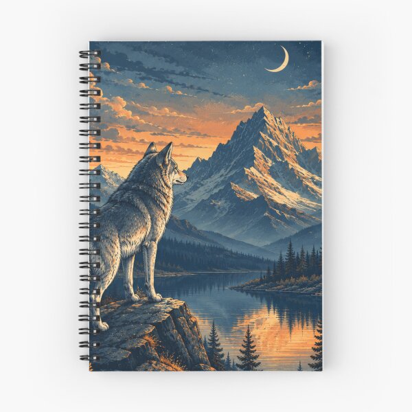 Item preview, Wolf of the Quiet Mountain designed and sold by illustraAI.