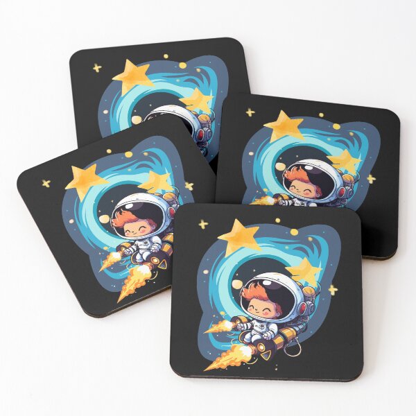 Item preview, Happy Kawaii Astronaut Cosmic Adventure designed and sold by Szpaku desart .