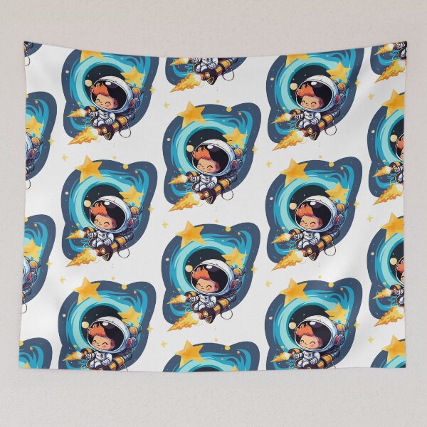 Item preview, Happy Kawaii Astronaut Cosmic Adventure designed and sold by Szpaku desart .