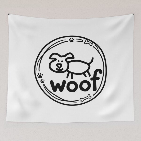 Item preview, Woof Dog Circle Vintage Logo Design designed and sold by SiarheiYur.