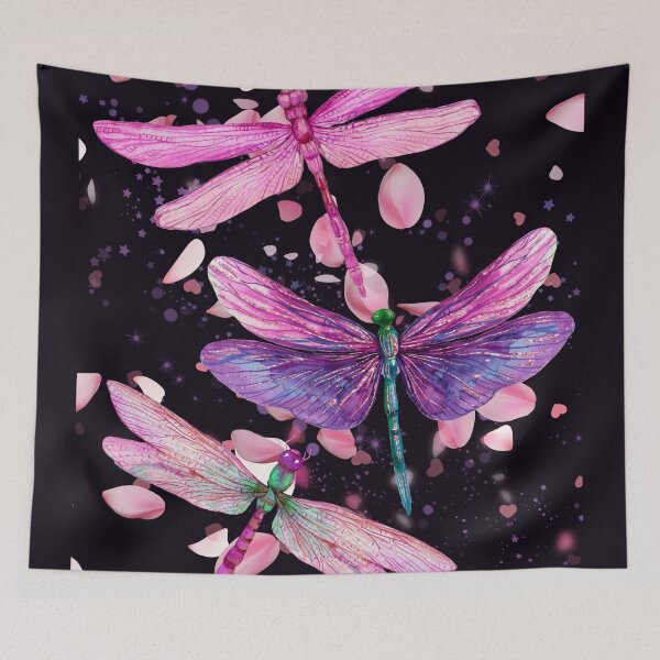Item preview, Dragonflies and Pink Petals designed and sold by MountainRoisin.
