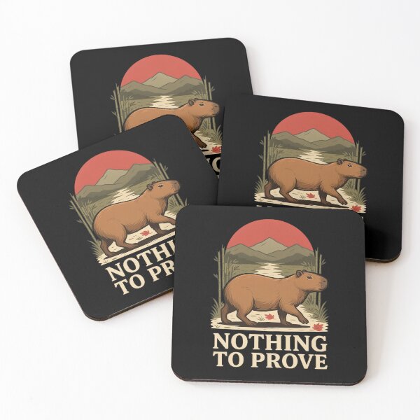 Item preview, Nothing to Prove Capybara – Vintage Stoic Nature Design designed and sold by No Excuses Supply.