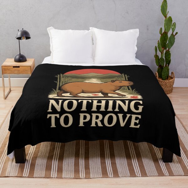 Item preview, Nothing to Prove Capybara – Vintage Stoic Nature Design designed and sold by No Excuses Supply.