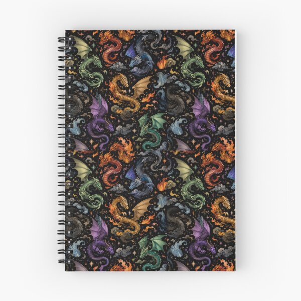Item preview, Colorful Dragons Celestial Fantasy Fire Elemental Pattern designed and sold by Moizento.