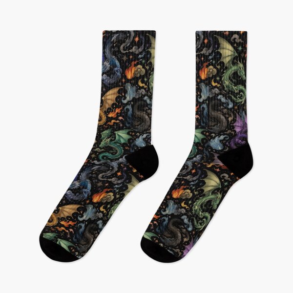Item preview, Colorful Dragons Celestial Fantasy Fire Elemental Pattern designed and sold by Moizento.