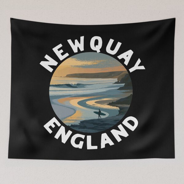 Item preview, Newquay – England (with White Lettering) designed and sold by VelvetRoom.