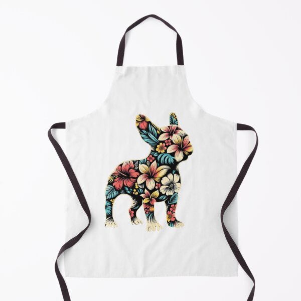 Item preview, Floral French Bulldog Tropical Hibiscus Botanical Art designed and sold by SiarheiYur.