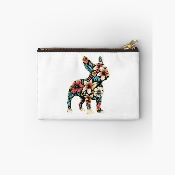 Item preview, Floral French Bulldog Tropical Hibiscus Botanical Art designed and sold by SiarheiYur.