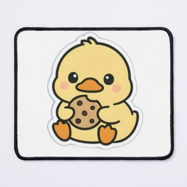 Item preview, Cute Baby Duck Eating Chocolate Chip Cookie Cartoon designed and sold by Jo Graphics.