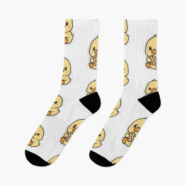 Item preview, Cute Baby Duck Eating Chocolate Chip Cookie Cartoon designed and sold by Jo Graphics.