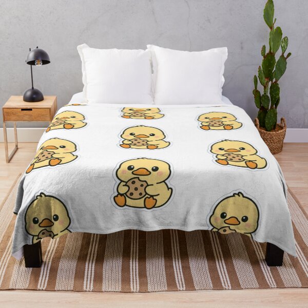 Item preview, Cute Baby Duck Eating Chocolate Chip Cookie Cartoon designed and sold by Jo Graphics.