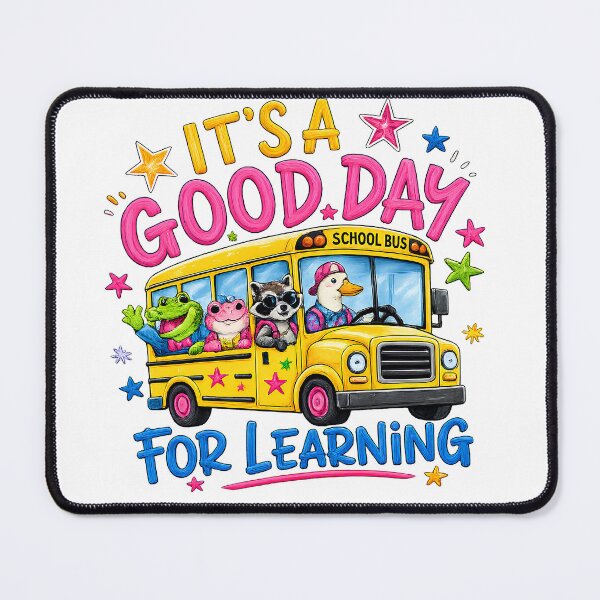 Item preview, It's a Good Day For Learning School Bus Goose Raccoon Frog Gator designed and sold by VGAfanatic.