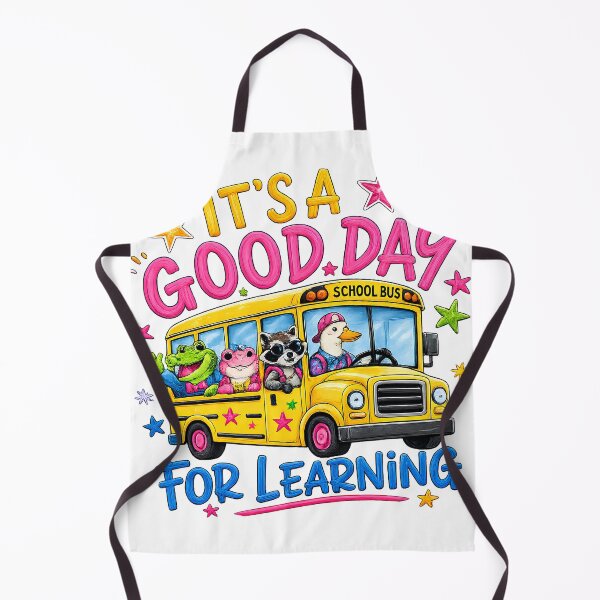 Item preview, It's a Good Day For Learning School Bus Goose Raccoon Frog Gator designed and sold by VGAfanatic.